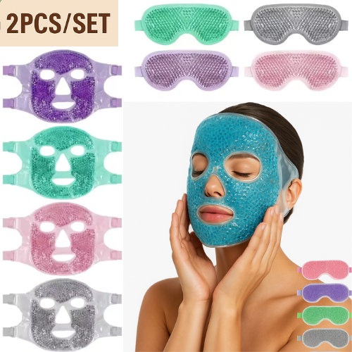 Veh-loo-tay Cooling Spa Gel Face & Eye Mask — Hot & Cold Therapy for Puffy Eyes, Stress Relief & Glowing Skin