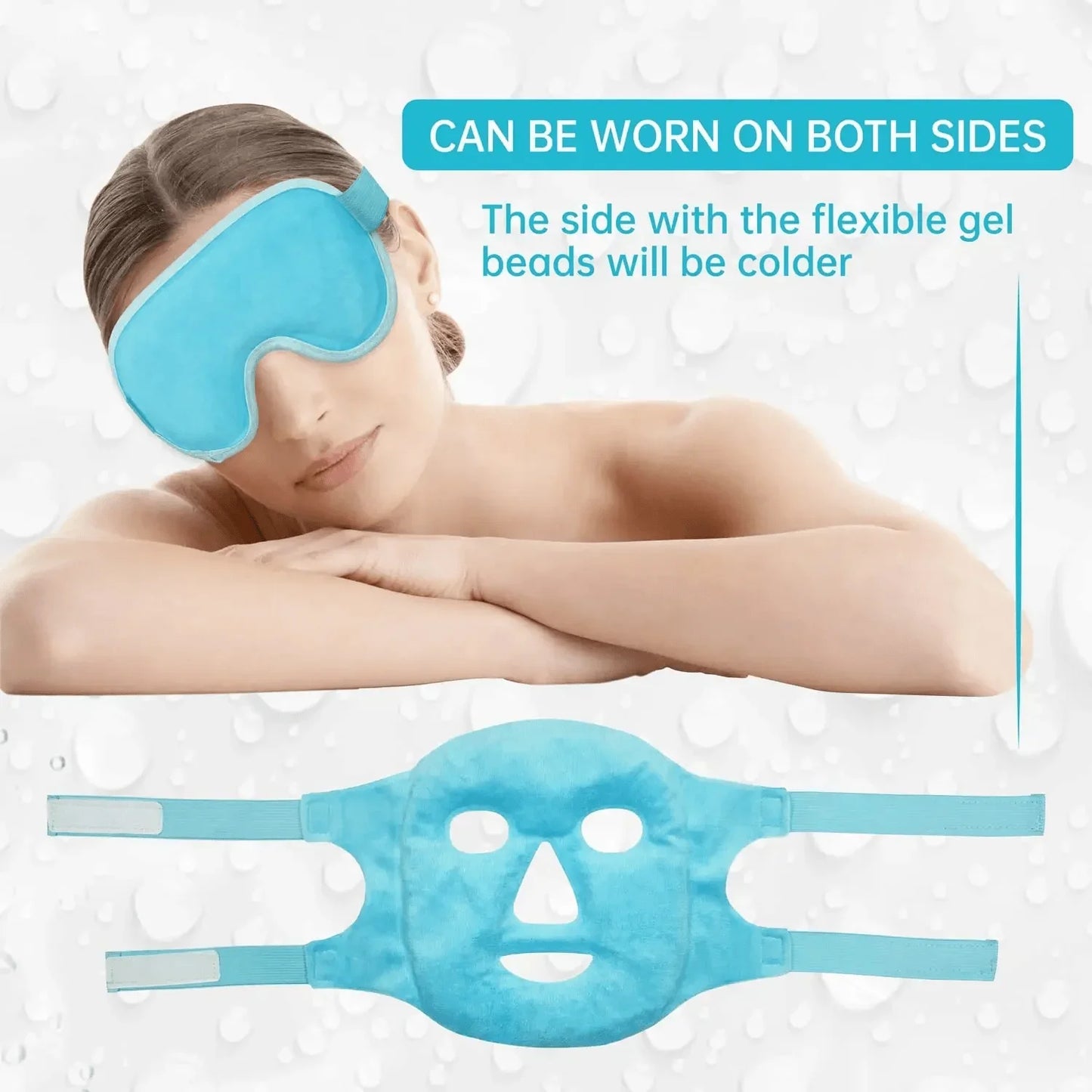 Veh-loo-tay Cooling Spa Gel Mask — Rose Serenity Set (2 PCS Face + Eye Masks)