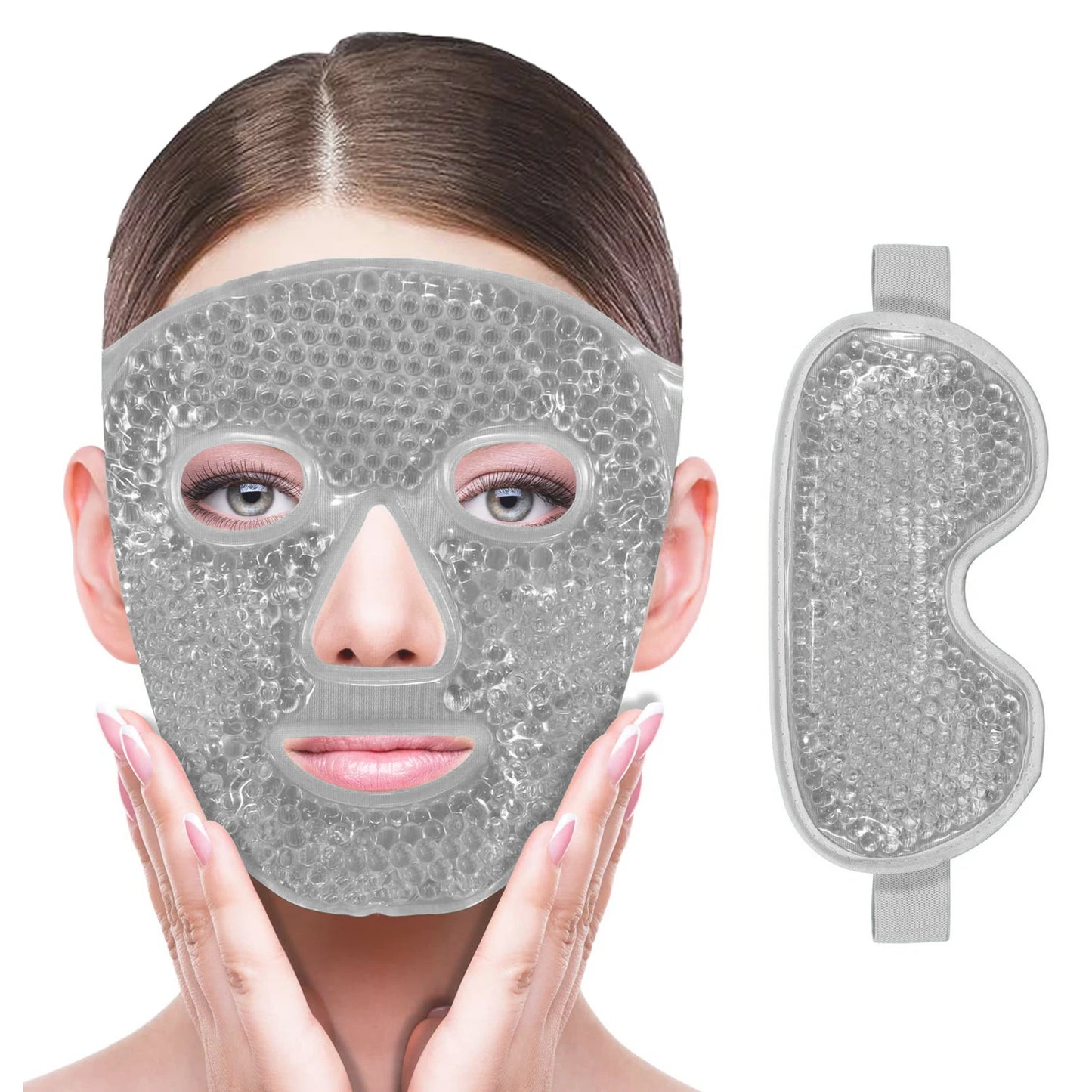 Veh-loo-tay Cooling Spa Gel Mask — Ocean Breeze Set (2 PCS Face + Eye Masks)