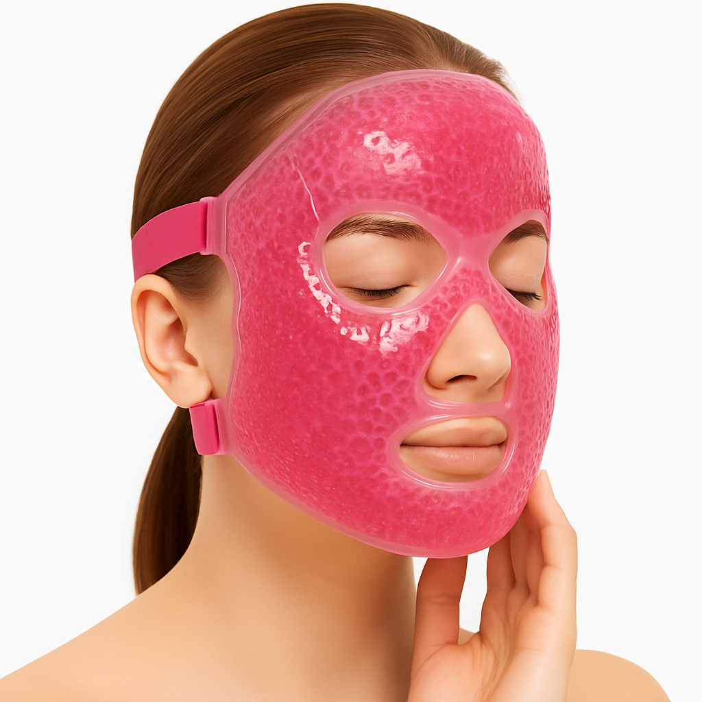 Veh-loo-tay Cooling Spa Gel Mask — Rose Serenity Set (2 PCS Face + Eye Masks)