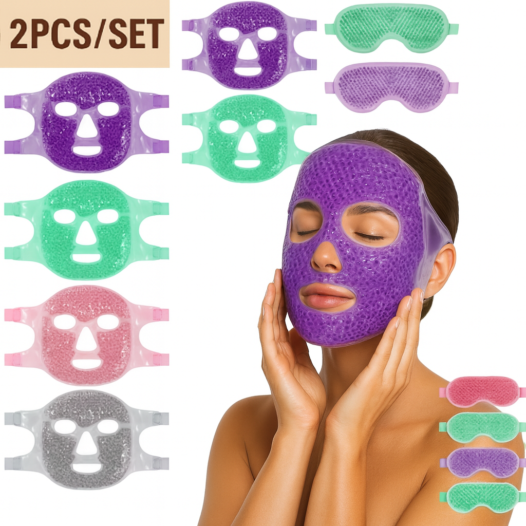 Veh-loo-tay Cooling Spa Gel Face & Eye Mask — Hot & Cold Therapy for Puffy Eyes, Stress Relief & Glowing Skin