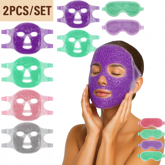 Veh-loo-tay Cooling Spa Gel Face & Eye Mask — Hot & Cold Therapy for Puffy Eyes, Stress Relief & Glowing Skin