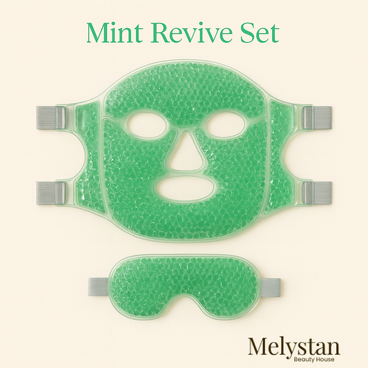 Veh-loo-tay Cooling Spa Gel Mask — Mint Revive Set (2 PCS Face + Eye Masks)
