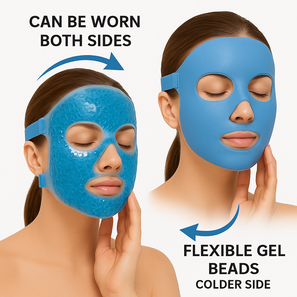 Veh-loo-tay Cooling Spa Gel Face & Eye Mask — Hot & Cold Therapy for Puffy Eyes, Stress Relief & Glowing Skin