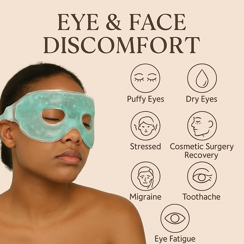 Veh-loo-tay Cooling Spa Gel Face & Eye Mask — Hot & Cold Therapy for Puffy Eyes, Stress Relief & Glowing Skin