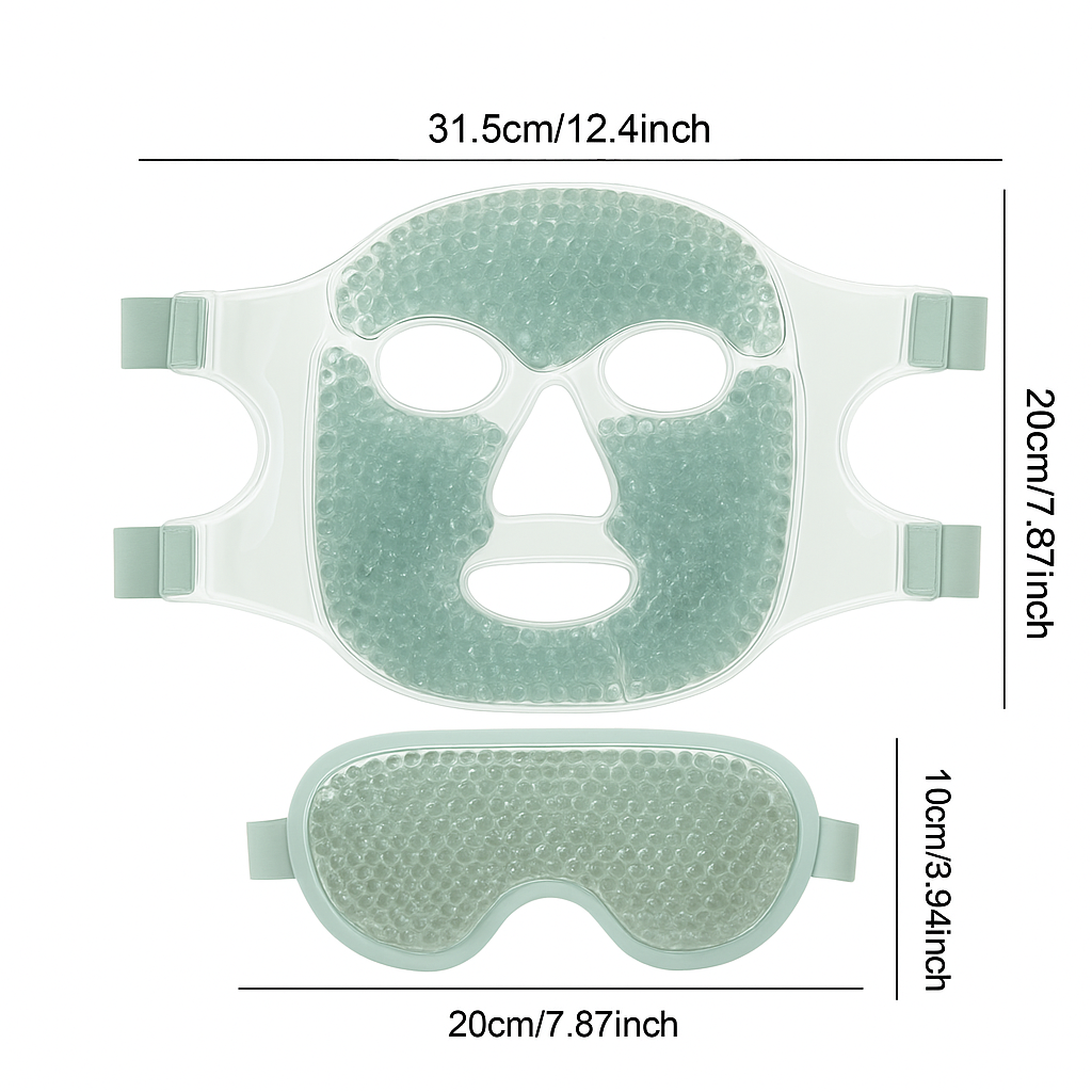Veh-loo-tay Cooling Spa Gel Face & Eye Mask — Hot & Cold Therapy for Puffy Eyes, Stress Relief & Glowing Skin