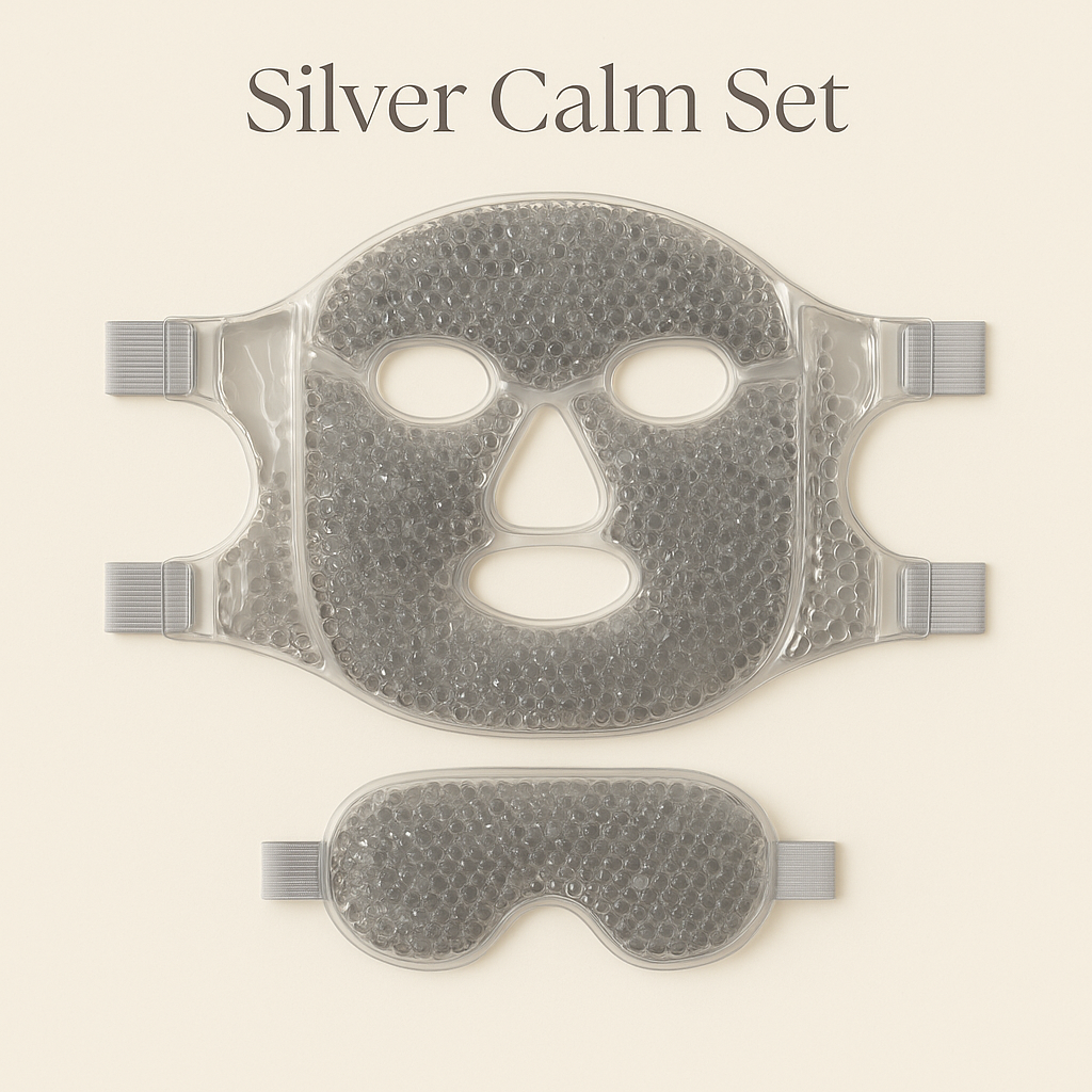 Veh-loo-tay Cooling Spa Gel Mask — Silver Calm Set (2 PCS Face + Eye Masks)
