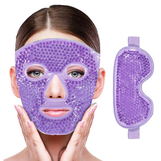 Veh-loo-tay Cooling Spa Gel Mask — Lavender Dream Set (2 PCS Face + Eye Masks)