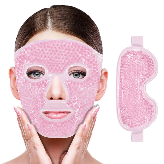 Veh-loo-tay Cooling Spa Gel Mask — Rose Serenity Set (2 PCS Face + Eye Masks)