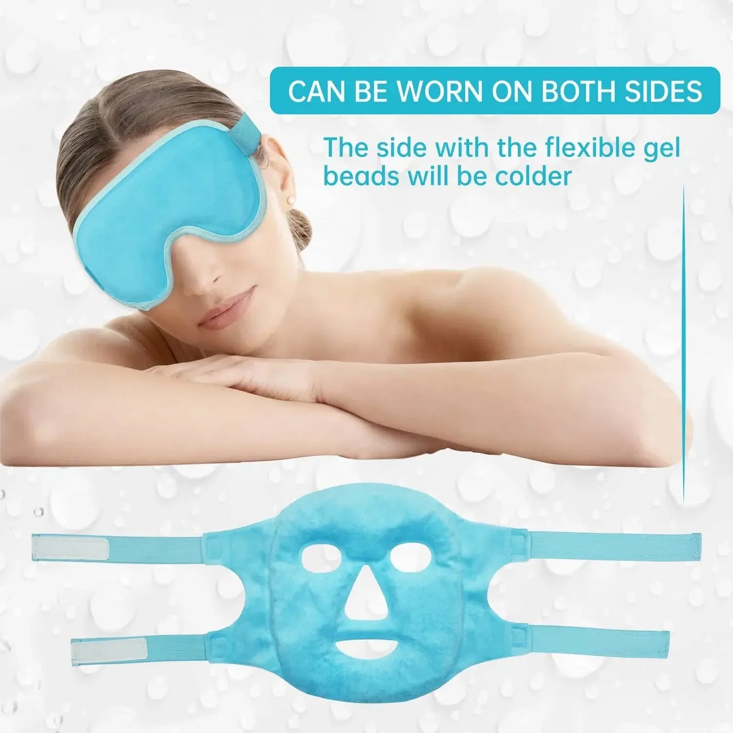 Veh-loo-tay Cooling Spa Gel Mask — Silver Calm Set (2 PCS Face + Eye Masks)